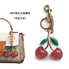 MH / Green Leaf Pink Crystal Cherry (Light Gold Hardware)