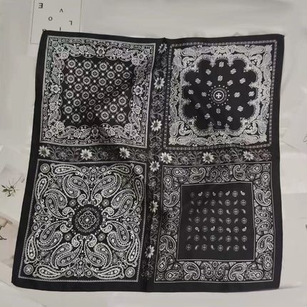 Simulated Silk Printed Silk Scarf for Women, Korean Cashew Leopard Print Headscarf, Four-Season Scarf, Professional Scarf Wholesale