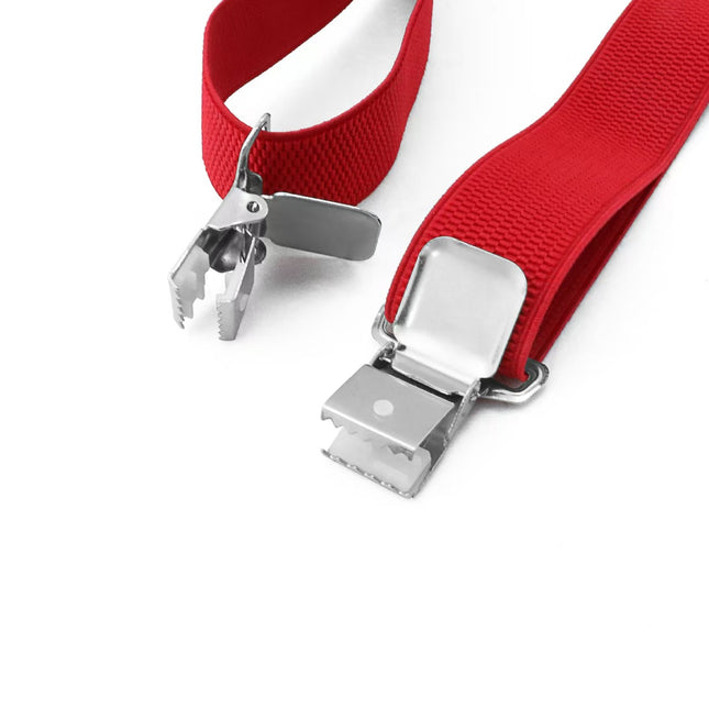 3.8cm Corn Pattern 4-Clip X-Shaped Men's Suspenders for Jeans, Unisex Adjustable Wide Suspenders