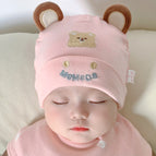 Round-Eared Bear Pink Single Hat / 1-12 months 38-46cm