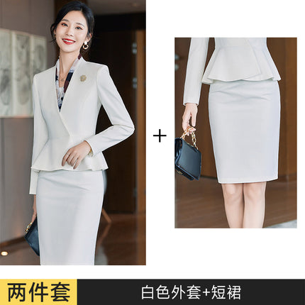 light blue Suit suit Women's Autumn Jewelry Store Workwear Case Field Customer Service Work Clothes Formal Business Wear Autumn