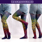 Gradient color leopard print / One pack printed pantyhose free size