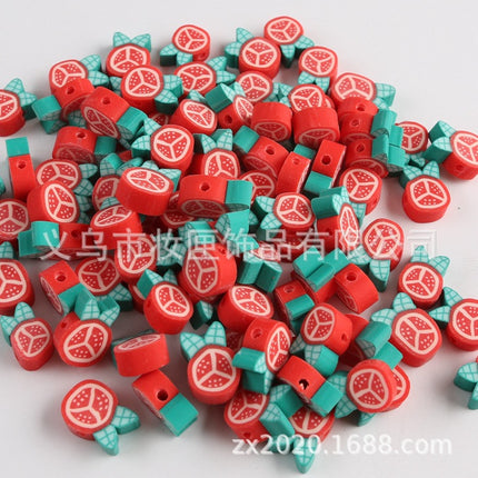 100 a pack of cross-border fruit soft pottery loose beads clay beads diy Amazon material bag accessories mobile phone