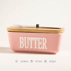Pink ceramic butter box (small size) / 350ml