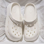 White solid color hole / 36-37 is one size smaller