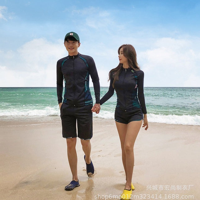 Huludao Manufacturer Direct Supply Swimwear 2026 Two-Piece Couple Diving Suit Sun Protection Surfing Suit in Stock Jellyfish Suit Swimwear