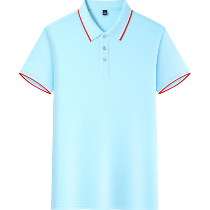 Siro-Spun Cotton Workwear Polo Shirt for Men and Women, Short-Sleeved T-Shirt, Work Uniform Polo Shirt with Logo Printing Recommended