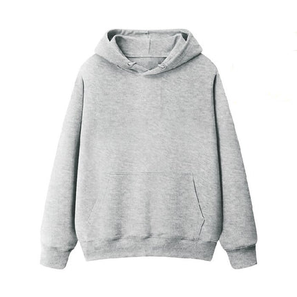 2026 New Solid Color Pullover 100% Pure Cotton 280g Terry Cloth Drop Shoulder Loose Fit Hooded Sweatshirt Couple Hoodie
