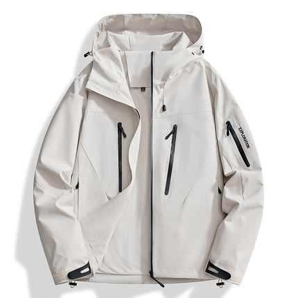 Bird's Nest Style Spring and Autumn Outdoor Jacket for Men, Windproof and Waterproof Mountaineering Jacket, Couple's Hiking Clothing
