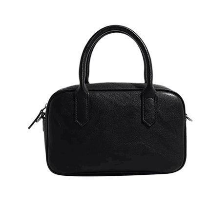 Cross-border New Style Simple Vegetable Tanning Wide Wide Wide Toe Layer Cowhide Small Square Bag Women's Casual Large Capacity Handbag Crossbody Bag