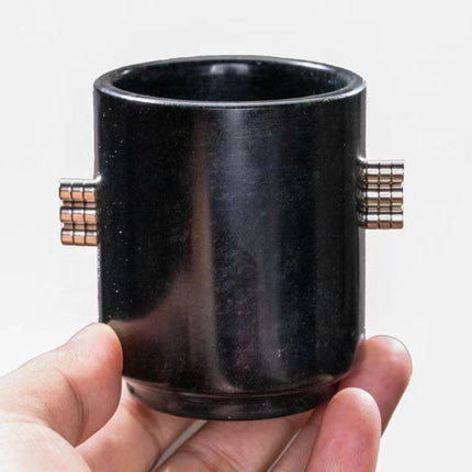 Natural Medicinal King Graphite Jade Tea Cup Qilian Jade Olive Green Dark Green Jade Meteorite with Magnetic Tea Set Wine Glass Wholesale