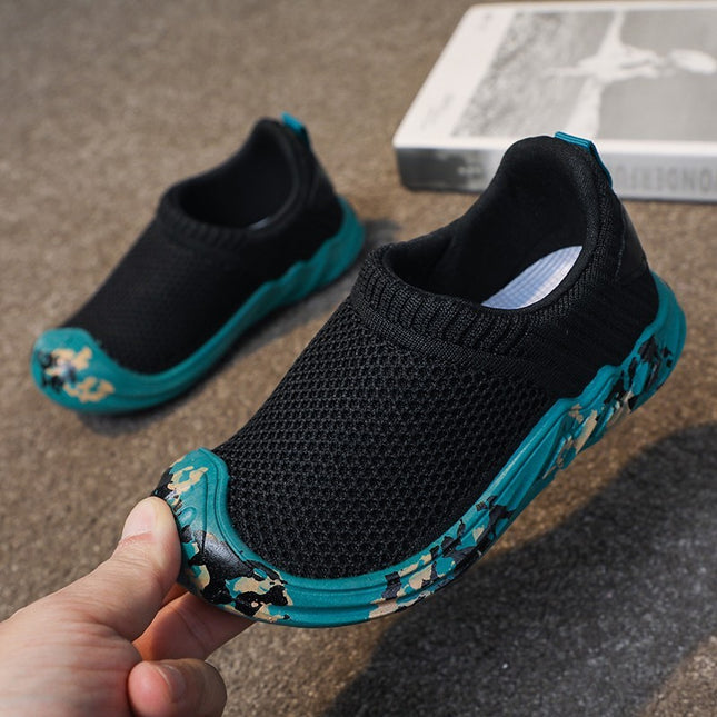 Boys Sports Shoes Mesh Breathable Mesh Shoes Explosions 2023 Spring and Autumn New 3-6-12 Years Old Children's Running Shoes Ultra Light