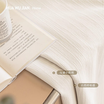French-Style Cream Curtains, Light Luxury, Modern and Simple, White Chenille Blackout Curtains for Bedroom, 2025 New Model for Floor-To-Ceiling Windows