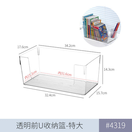 Desktop Storage Box Transparent Acrylic Box Can Be Stacked Kitchen Snack Storage Basket Cosmetics Mask Storage Box