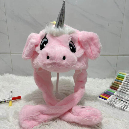Factory direct tremolo hat ears will move cute rabbit hat net red dancing music airbag cap a generation of hair