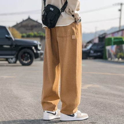 American-style overalls men's 2025 new fashion brand smart straight loose casual pants all-match sports