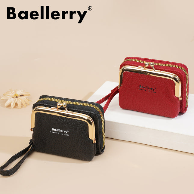 Baellerry New Women's Coin Purse Japanese Style Lychee Pattern Zipper Organ Mini Small Bag Wholesale Card Holder