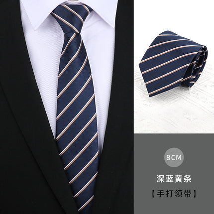Dress Business Tie Men's and Women's Groom Wedding Black Zipper Korean Narrow No Lazy Striped Bow Tie Plaid