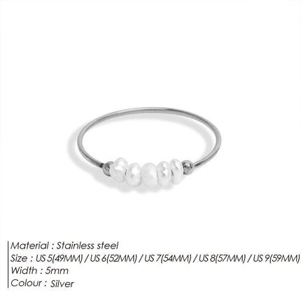 St.Delan Elegant Natural Freshwater Pearl Thin Ring Plated 18K Gold Ring Two-Color Autumn and Winter Wholesale