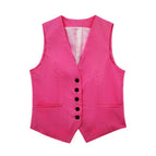 rose red top / XS