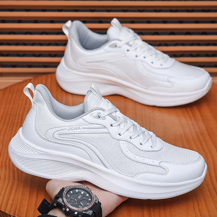 2024 new men's shoes explosive casual fashion shoes preferred material soft mesh plus size cross-border running shoes black