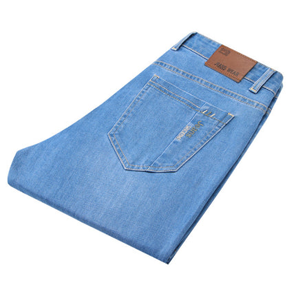 Summer Thin Jeans Men's Loose Straight Middle-aged Spring Middle-aged Men's Clothing Dad's Clothing Men's Casual Pants