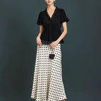 Petite long - polka dot (ankle length) / Xxs imported acetic acid customized products are not returnable or exchangeable
