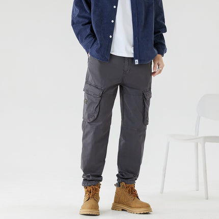 Multi-Pocket Overalls Boys Spring and Autumn Mountain Camping Thin Loose Casual Pants Men's Summer Overalls