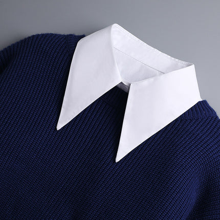 Professional Fake Collar Women's New Formal Black and White Sweater Decorative Collar Versatile Vest Shirt Decorative Fake Collar