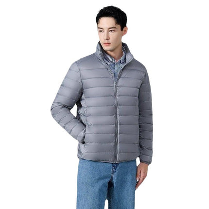 2024 New Style Lightweight Cotton Western Style Clothing Men's Short Lightweight Anti-Season Light Warm Jacket Fashionable Stitching