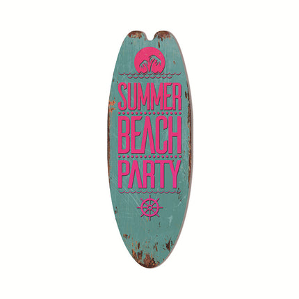 Cross-Border Surfboard Pendant Beach Leisure Wall Decoration Wooden Brand Hawaiian Party Supplies Scene Layout