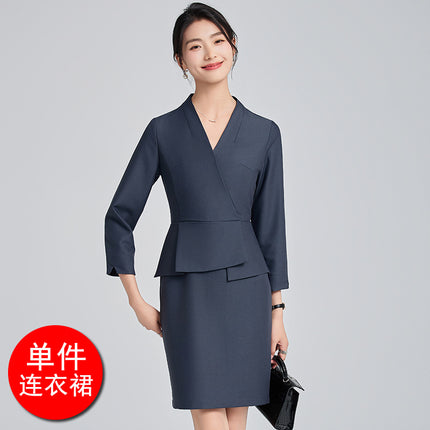 Grey Suit Jacket Female 2024 Autumn New Goddess Fan Business Commuter Dress Hotel Manager Professional suit