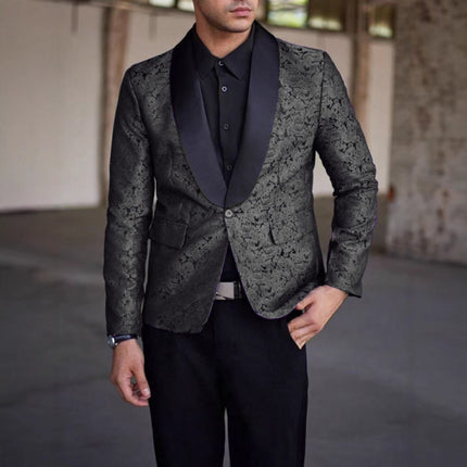 Cross-Border Green Fruit Collar Fancy Suit Nightclub Singer Groom Wedding Host Formal Wear Business Suit