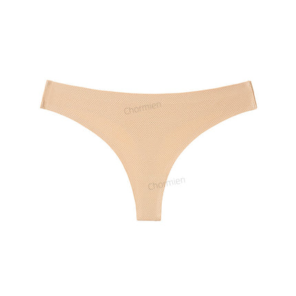 Sports Yoga Female Sexy Style Ice Silk Underwear Women's Low-Waist Seamless Underwear Cross-Border European and American Large Size T-Shaped T-Pants