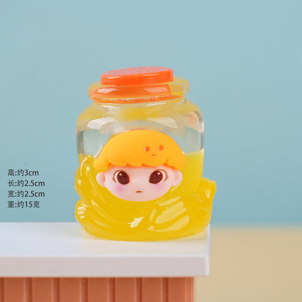 Luminous Dimo Drift Bottle Resin Decoration Creative Desktop Decoration DIY Cream Glue Keychain Bag Pendant