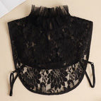 black large flower lace