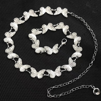 Butterfly waist chain accessories niche design Belt metal chain Korean style jk uniform accessories ins All-match Fashion Wholesale
