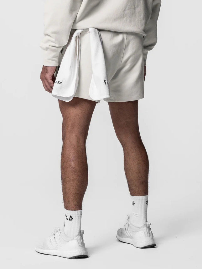 Cross-border Men's Solid Color Shorts Muscle American Fashion Fitness Sports Leisure Training Loose Embroidered Triple Quad Pants