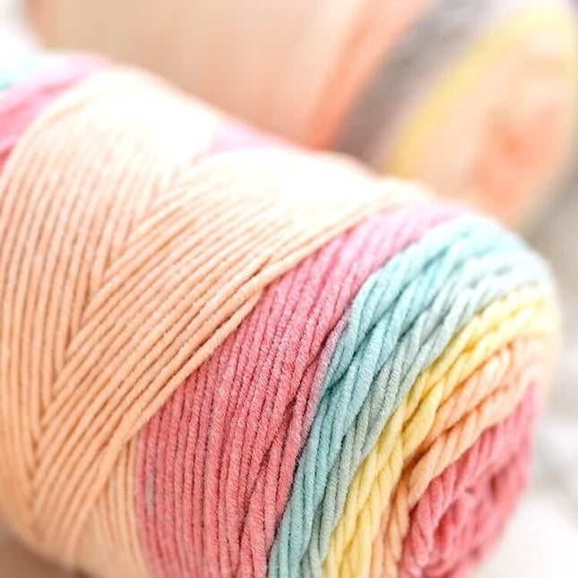 Ruyi Bird 5-strand Milk Cotton Dyed Rainbow Cotton Cake Ball Wool Ball Handmade DIY Woven Scarf Pillow Blanket