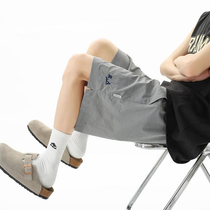 Trendy Quick-Dry Work Shorts for Men and Women, Summer Thin Casual Wide-Leg Beach Shorts, Loose Casual Straight-Leg Knee-Length Shorts