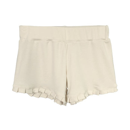 South Korea Dongdaemun Slim-Fit Slimming Sexy Figure Stretch Loose Waist Pleated Lace All-Match Casual Shorts Women