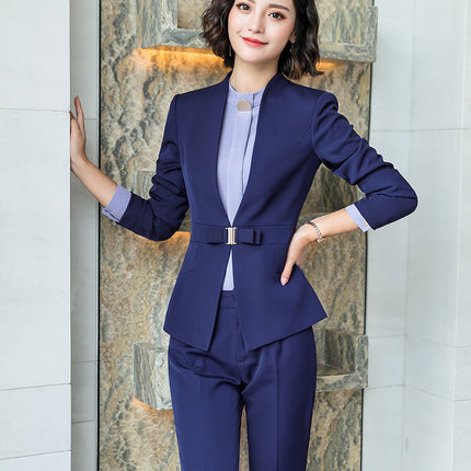 High-end professional suit suit women's spring and autumn temperament goddess fan workplace interview formal wear Manager sales department work clothes