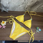 Yellow bikini two piece set / S 40-47.5kg