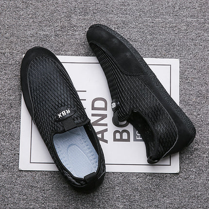 Trendy Height Increasing Men's Shoes Casual All-match Leather Mesh Mesh Breathable Factory Outlet Men's sneaker
