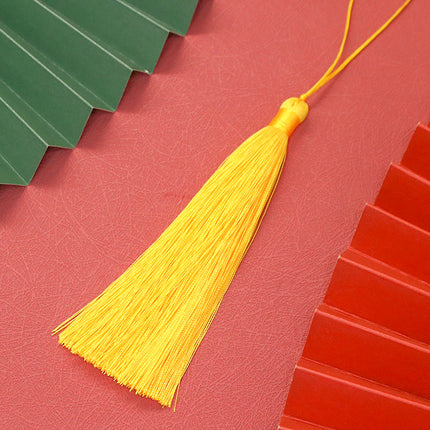 13cm Closed Tassel Fan Accessories Chinese Style Fan Pendant Bookmark Clothing Hanging Spike Accessories Jewelry Decoration Tassel