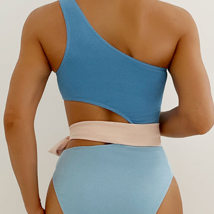 Cross-Border One-Piece Swimsuit for Women, High-End Huludao Swimsuit, Hot Spring Women's Conservative Leather Swimsuit