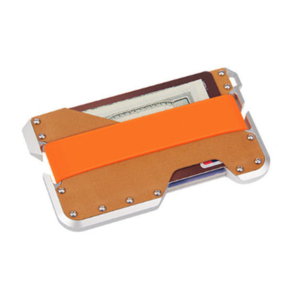 Dango Metal Card Holder Rfid Anti-Theft Genuine Leather Wallet Edc Multi-Functional Stainless Steel Card Holder Aluminum Alloy Card Holder