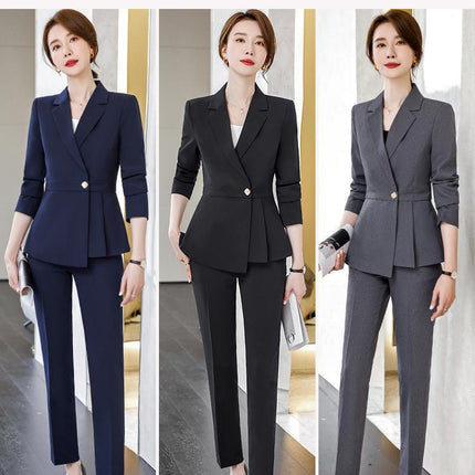 Black Suit suit Women's Fashion Temperament Workplace Suit Interview Dress Sales Jewelry Store Work Clothes Business Wear
