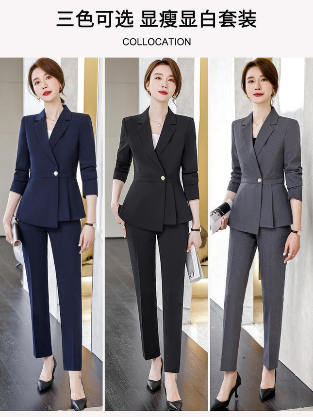 Black Suit suit Women's Fashion Temperament Workplace Suit Interview Dress Sales Jewelry Store Work Clothes Business Wear