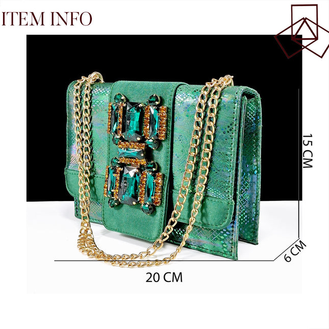 Cross-border Women Open Toe High Heel Slippers Snake-like Fabric Bright Eye Diamond Buckle Decoration Square Soft Bag Fashion Shoe Bag